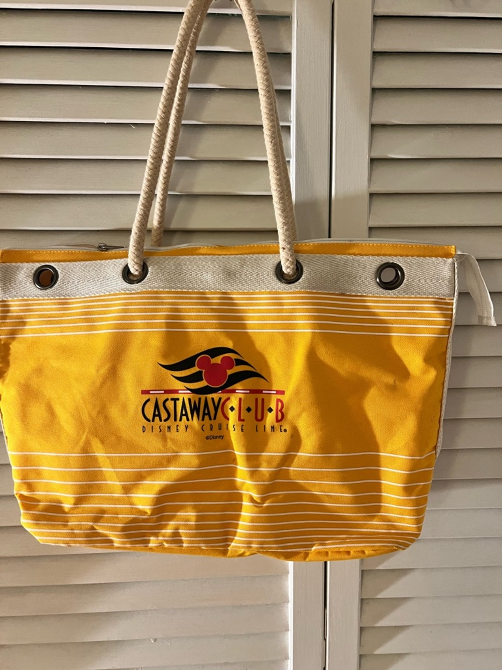 Disney Cruise Line Castaway Club canvas beach tote bag